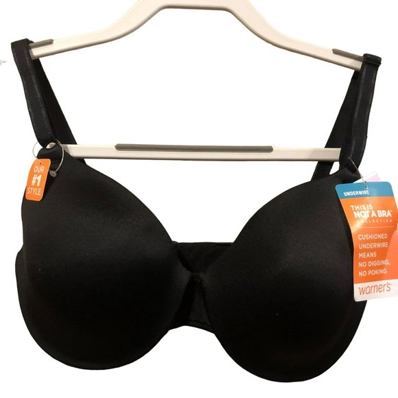 NWT Warner's This is Not a Bra Cushioned Underwire Black Sz 32D - Picture 1 of 5
